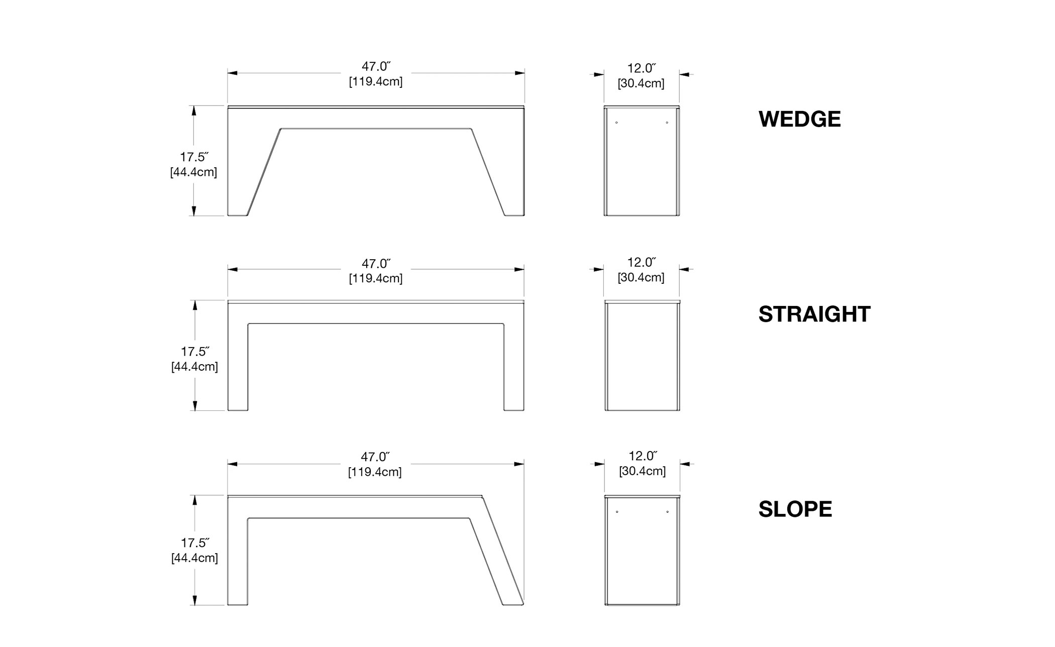 Tessellate Straight Bench