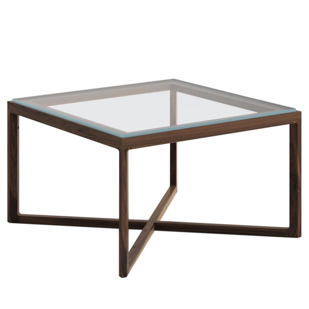 krusin square end table with walnut base