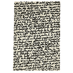 black on white collection manuscrit rug