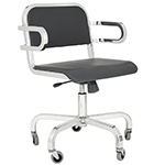 emeco nine-0 task swivel armchair