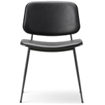 soborg upholstered seat & back chair with metal base