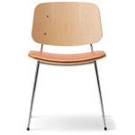 soborg upholstered seat chair with metal base