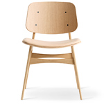 soborg upholstered seat chair with wood base