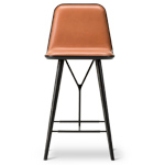 spine wood base stool with back