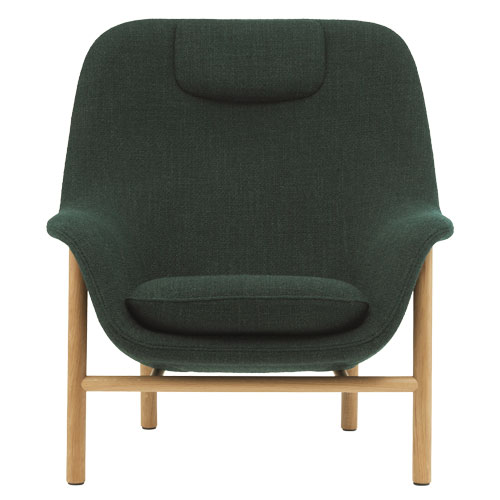 Drape High Back Lounge wood base