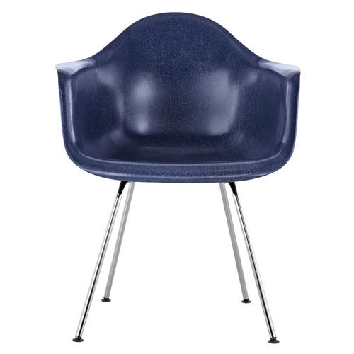 eames molded fiberglass armchair with 4 leg base