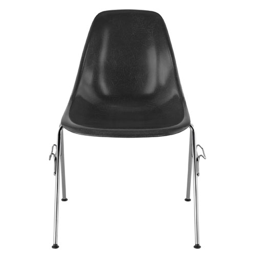 eames molded fiberglass side chair with stacking base