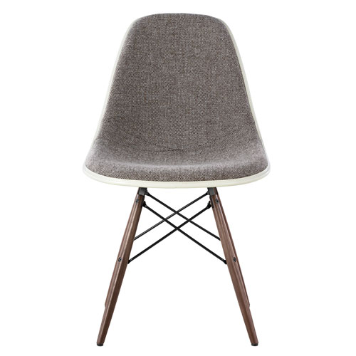 eames upholstered side chair with dowel base