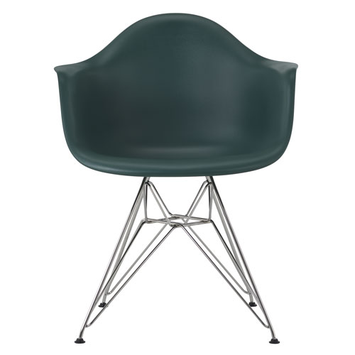 eames molded plastic armchair with wire base