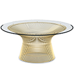platner gold plated coffee table 36" dia.